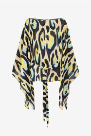 ${brand} Animal-print draped blouse ${colorDescription} ${masterID}