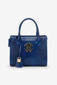 RC Borsa a Mano Blu Effetto Cocco BLUETTE QOB00D-PZO32