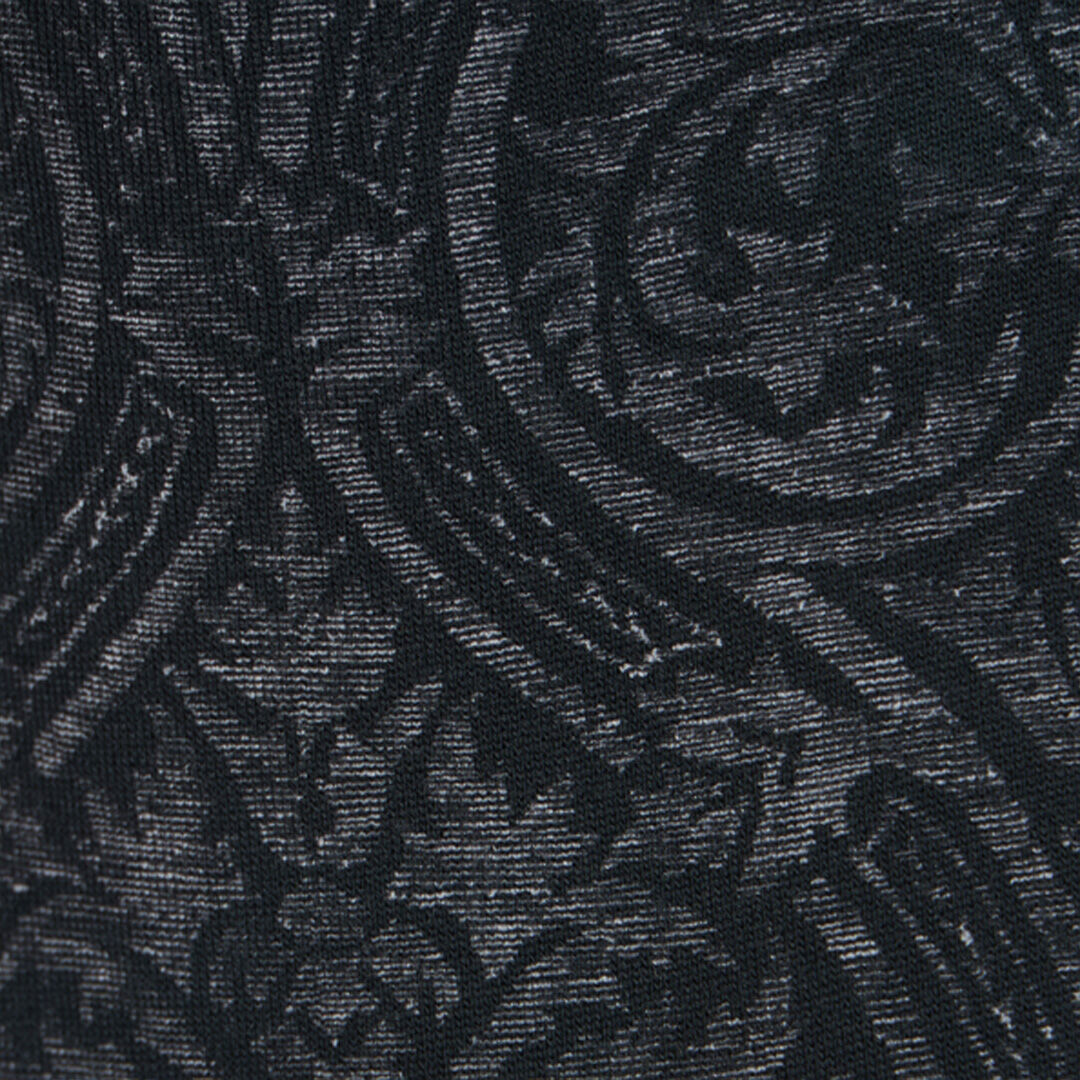 JU Black Track Pants with Floral Print BLACK VJT20F-5OP29