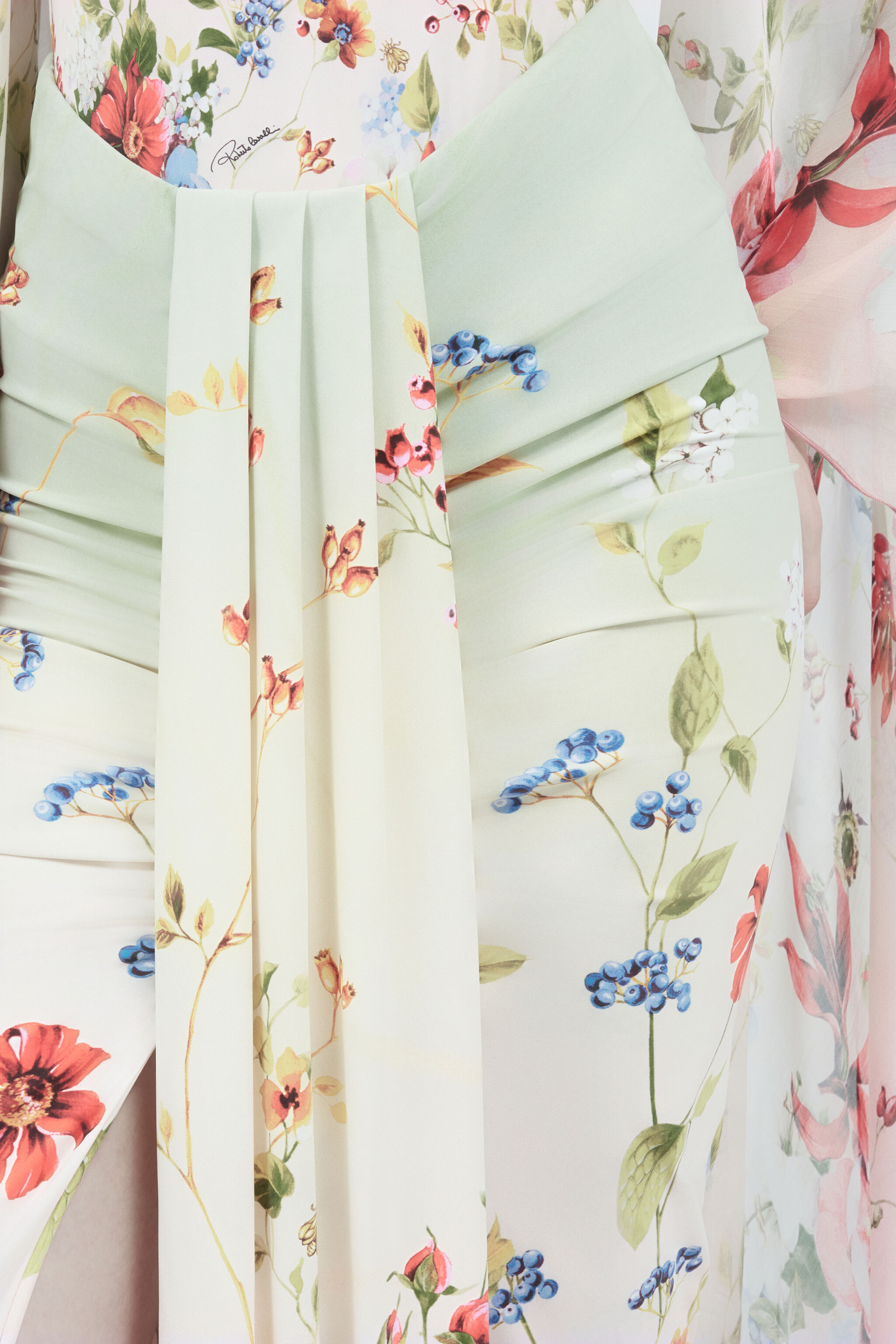 RC Sarong Miami Flowers GREEN/FUCHSIA WQW008-HVR32