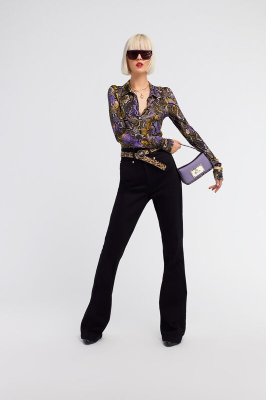 JC Just Cavalli Flared Jeans Noir RKJ307-RK300