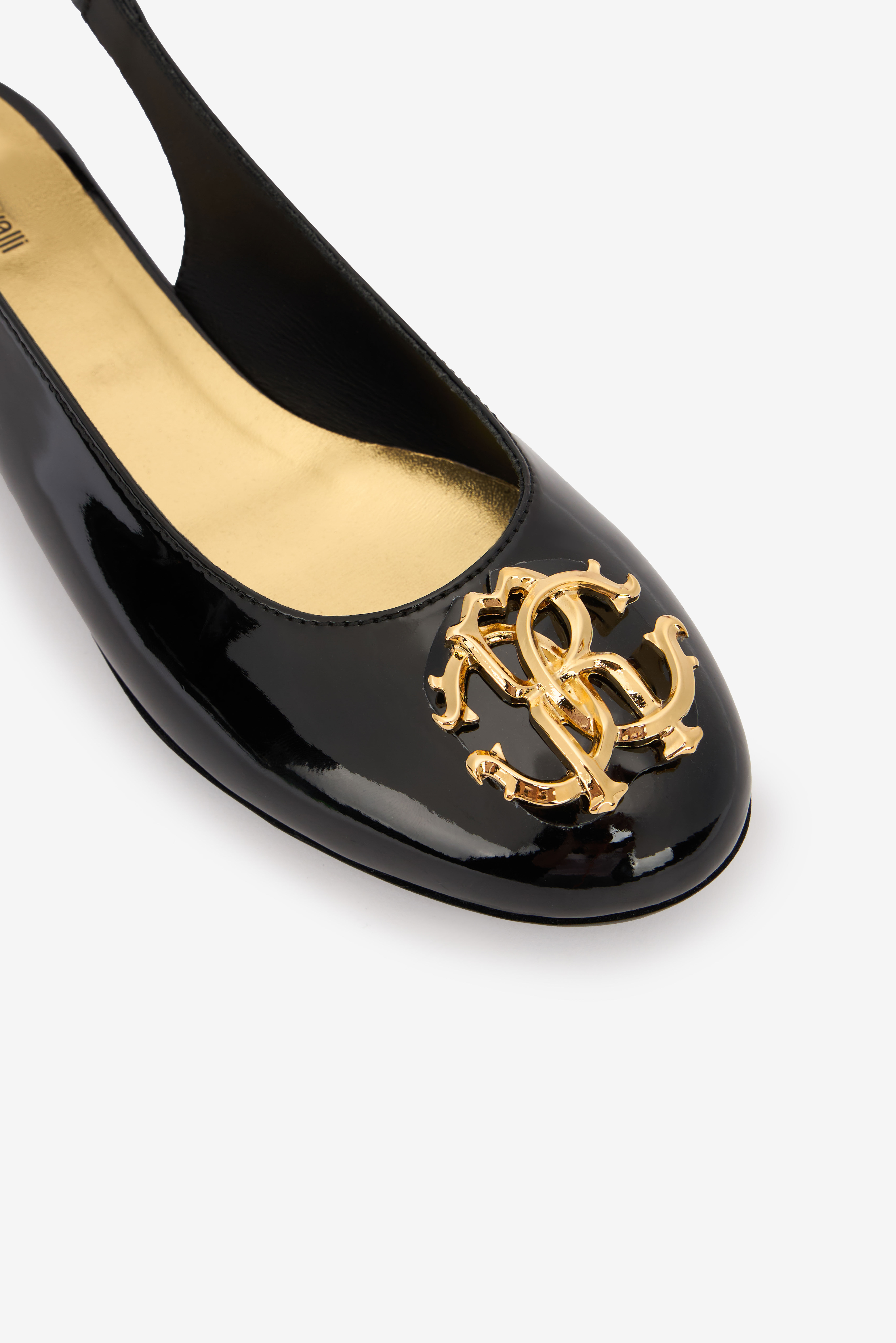 RC Slingbacks Noires avec Monogramme RC BLACK QOS01C-PZO19