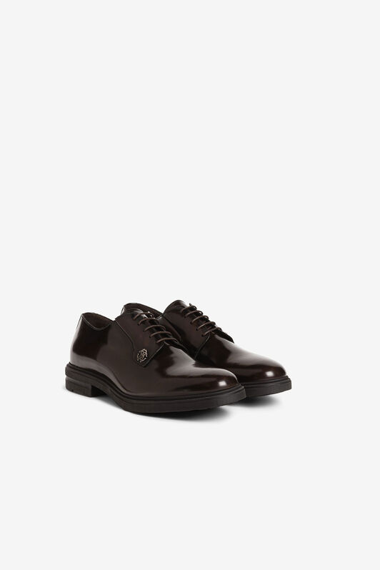 RC RC Monogram Patent-Leather Oxford Shoes RC RC Monogram Patent-Leather Oxford Shoes Dark brown JSS00U-PZ243