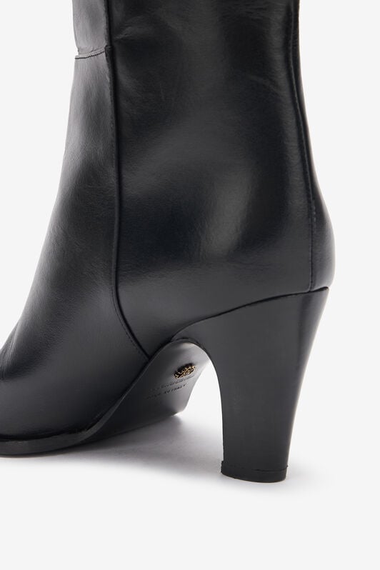 RC Leather Boots With Mirror Snake Monogram RC Leather Boots With Mirror Snake Monogram Black TKS011-PZ590