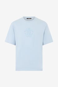 RC T-shirt Bleu Clair avec Logo Brodé BLUE SKY SOT60D-JD001