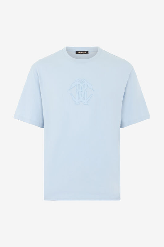 RC Light Blue T-shirt with Embroidered Logo BLUE SKY SOT60D-JD001