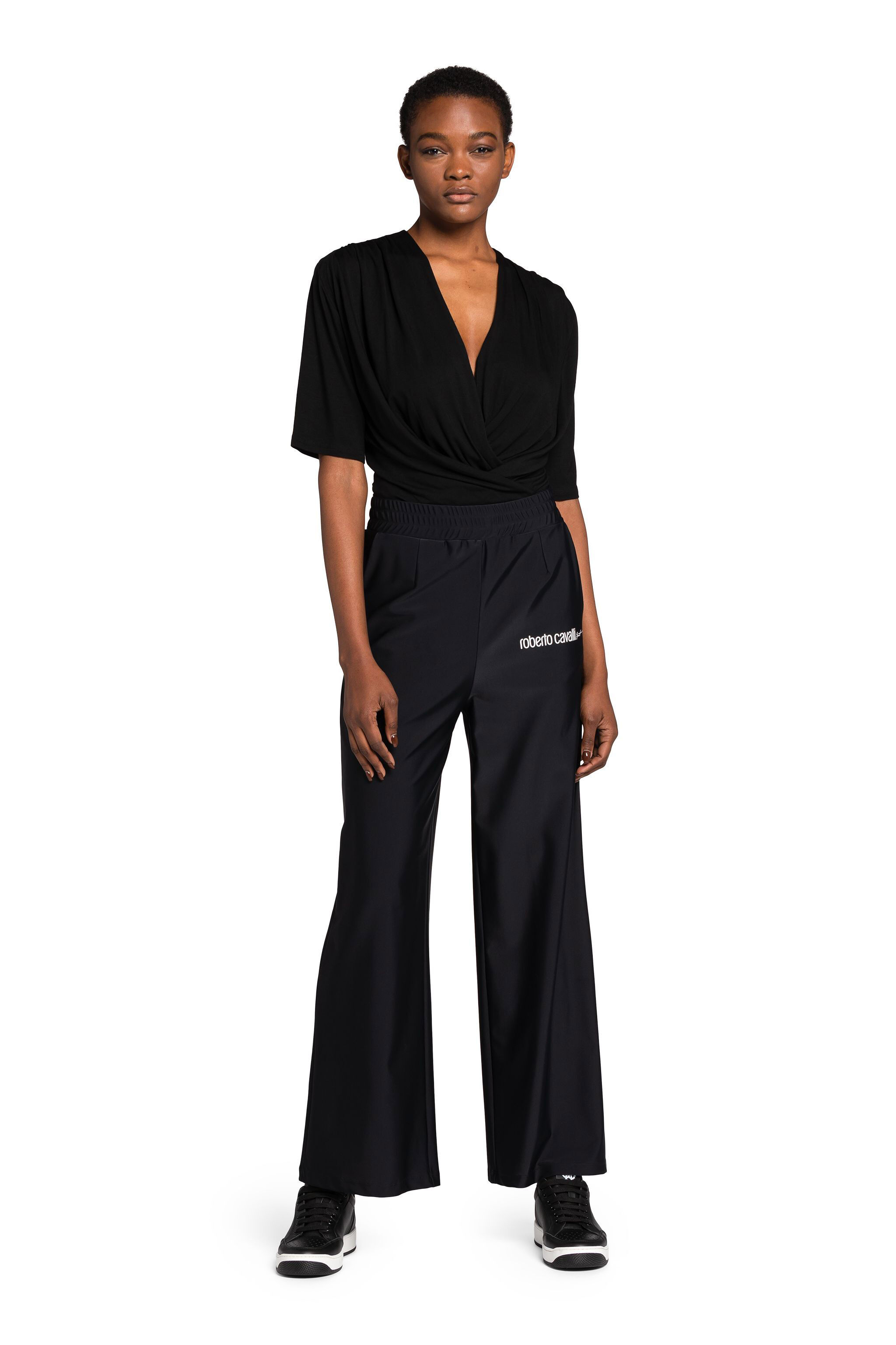 UG Logo-Print Wide-Leg Trackpants BLACK MYY06P-NZ027