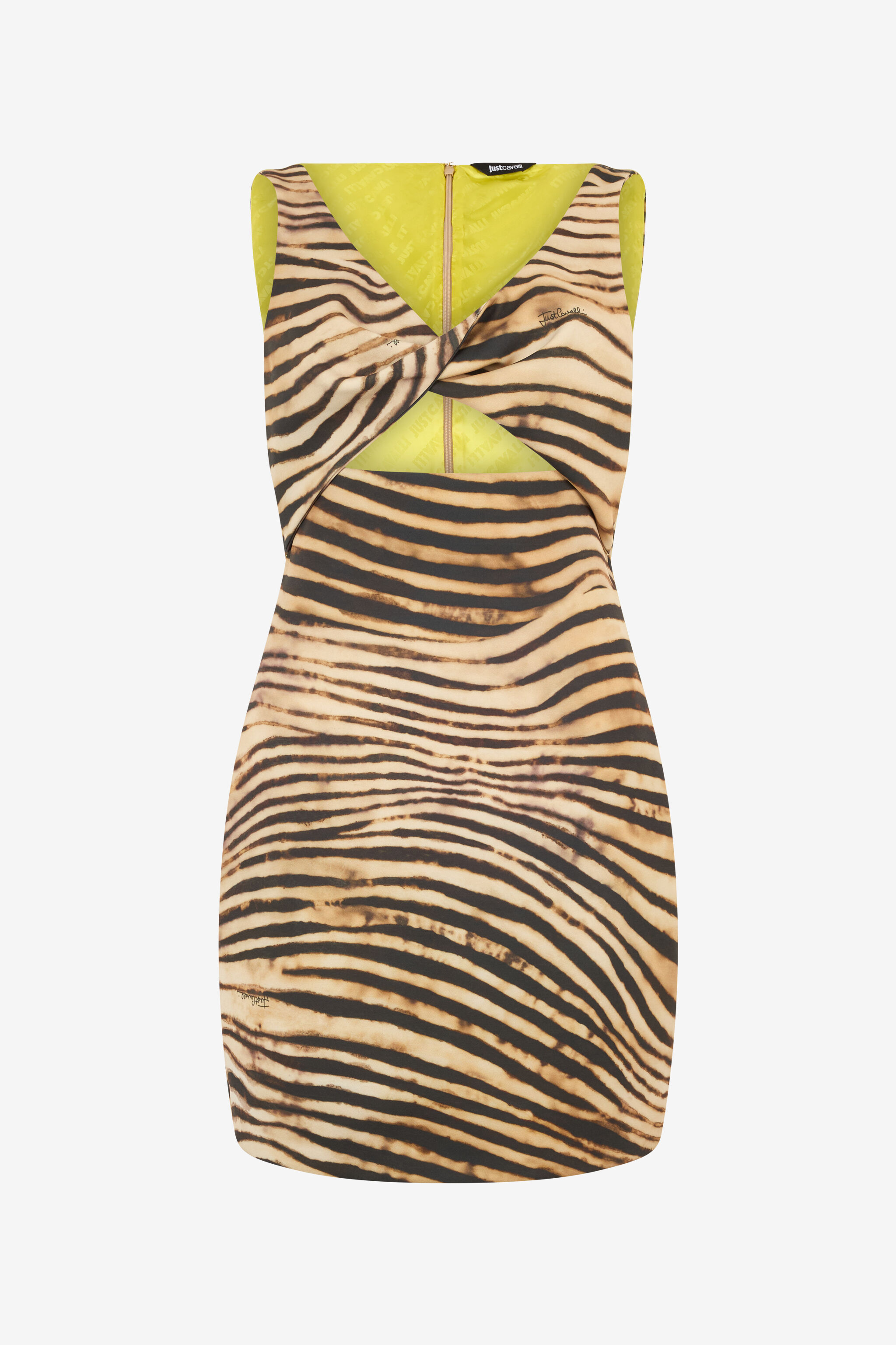 JC Minivestido Con Estampado Tiger Skin Marrón claro UFT171-UF237