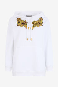 RC Sudadera con Capucha y Bordado de Tigre WHITE WQT67B-CF057