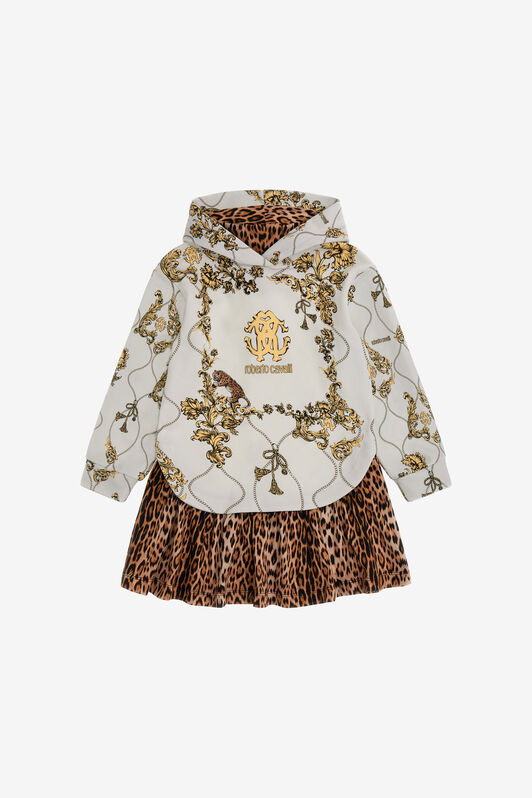 JU Jaguar Skin print dress Light brown SJT121-5OI74