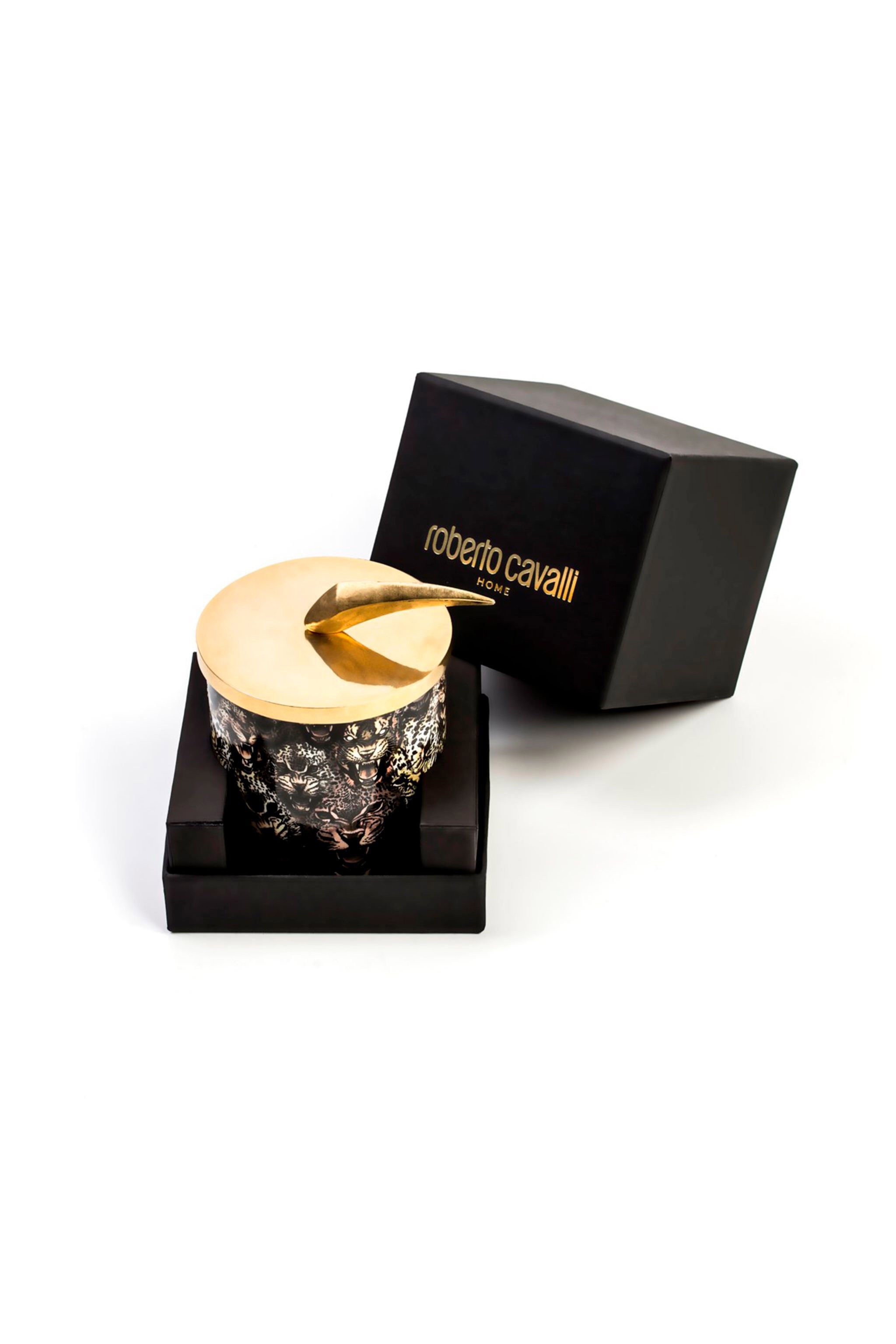 HO Animalier Patchwork-Print Scented Candle Brown NALBBX-CCR01