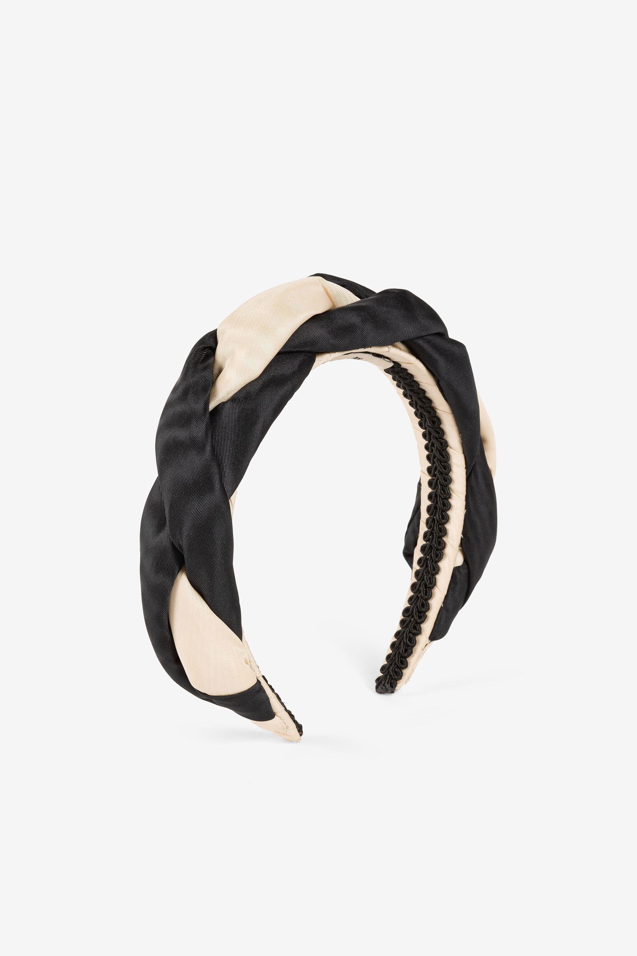 RC Braid-detail headband Ivory/Black QWI002-RD022
