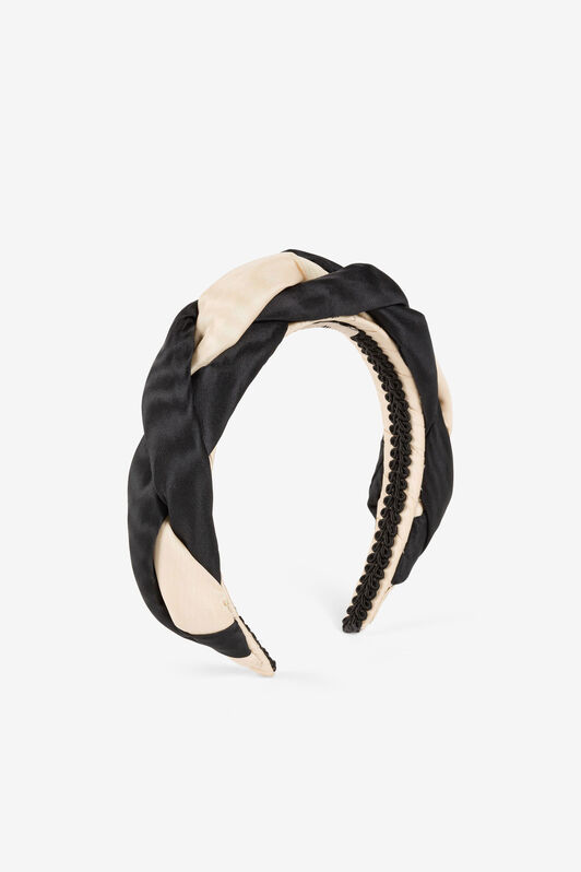 RC Braid-detail headband RC Braid-detail headband Ivory/Black QWI002-RD022