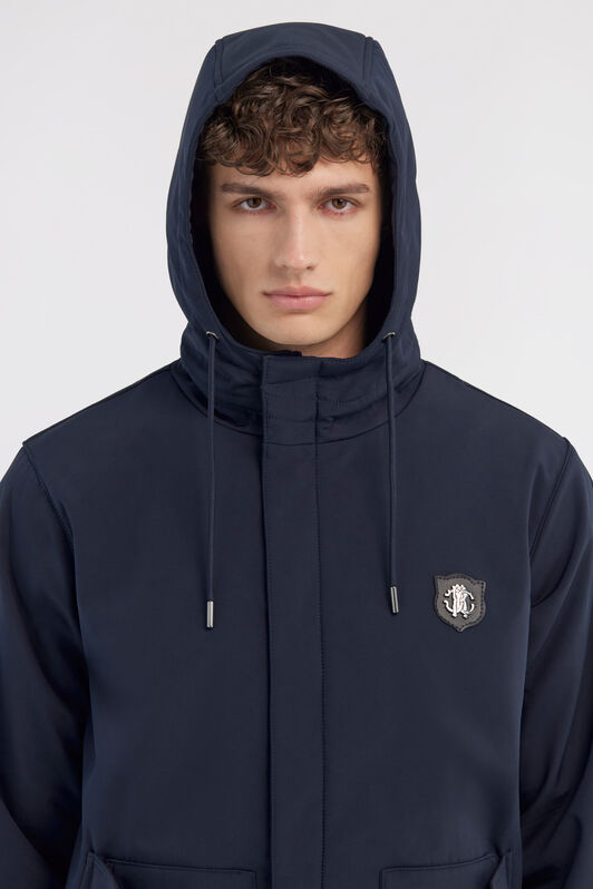 RC Long padded down jacket with logo Bleu foncé NOT40M-SB001