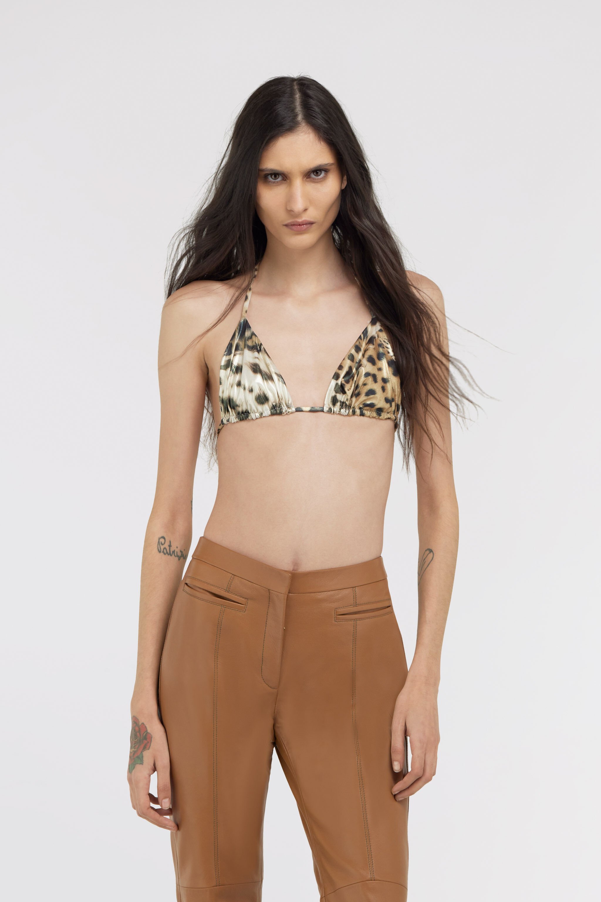 RC Jaguar skin top bikini Hellbraun SYW040-LNG34