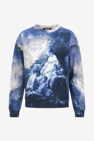 RC Sweatshirt with Denim Wild Leda print Dark blue RWT64C-2OI16