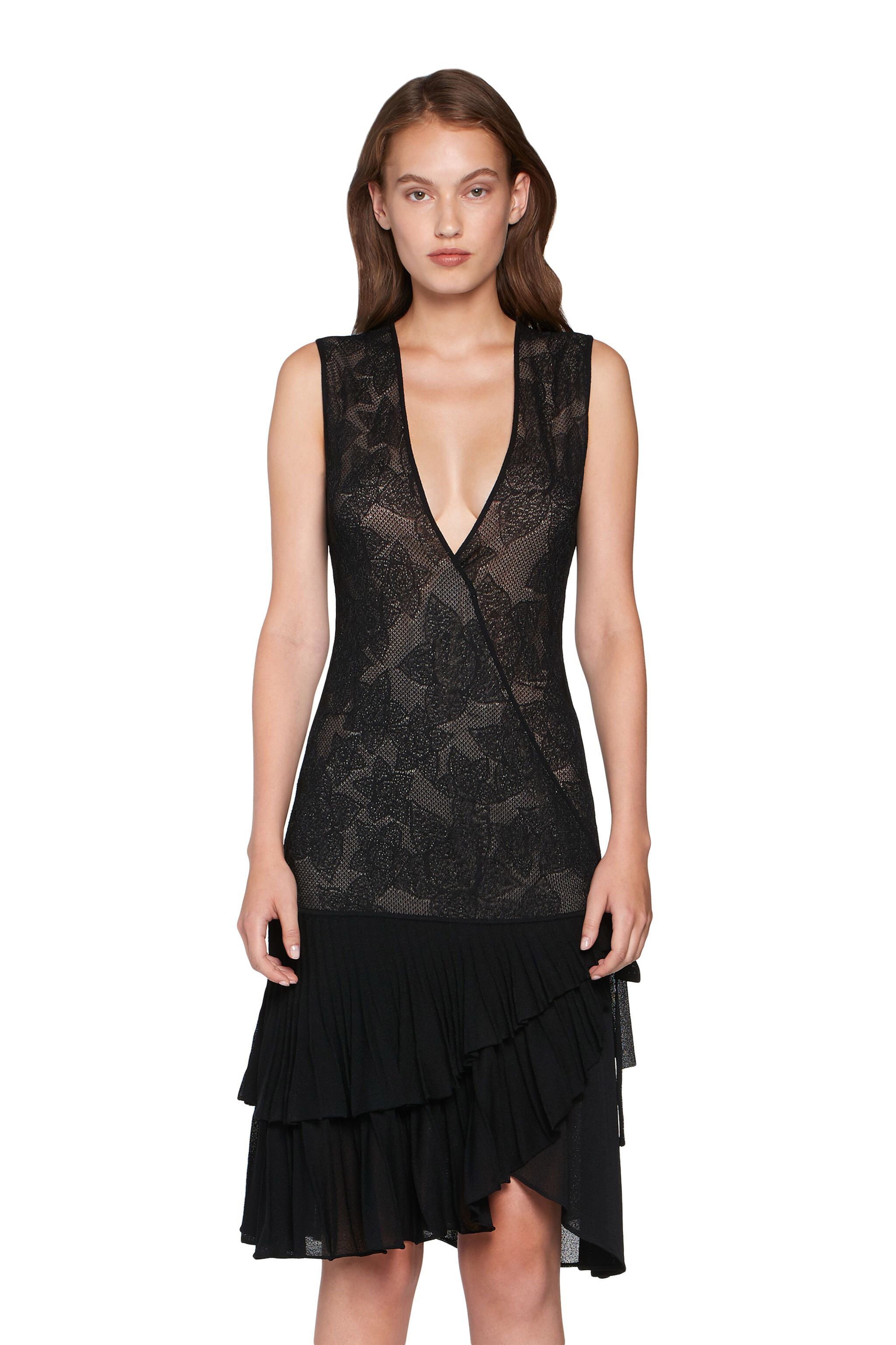RC Black Stapelia lace dress BLACK IQM107-MI001