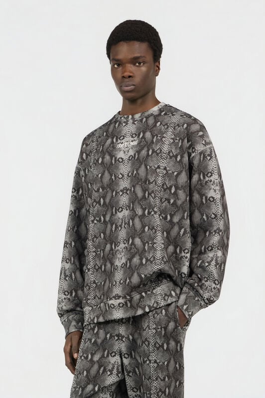 RC Python Print Sweatshirt PYTHON DARK GREY SOT66I-CF050