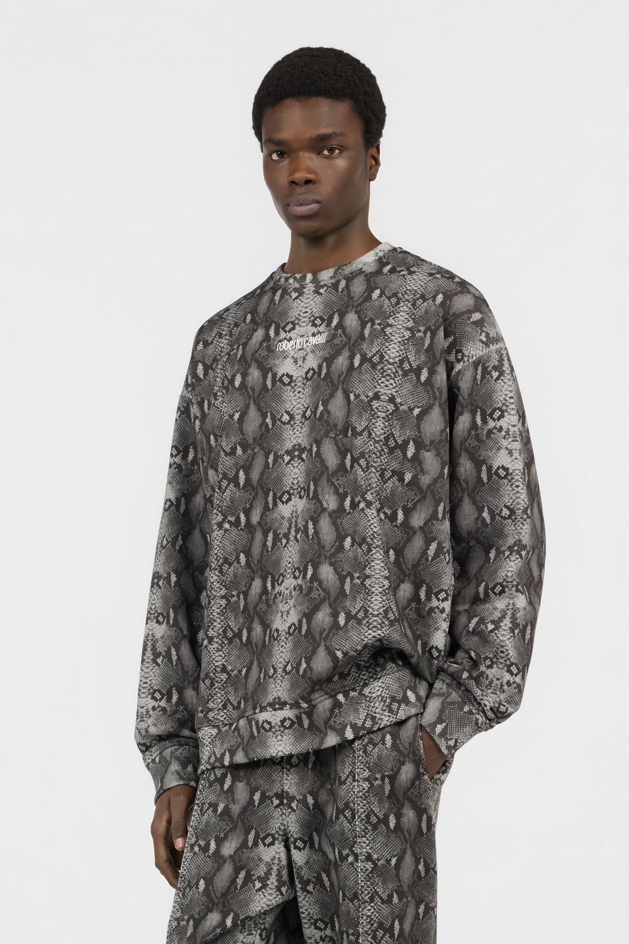 RC Python Print Sweatshirt PYTHON DARK GREY SOT66I-CF050