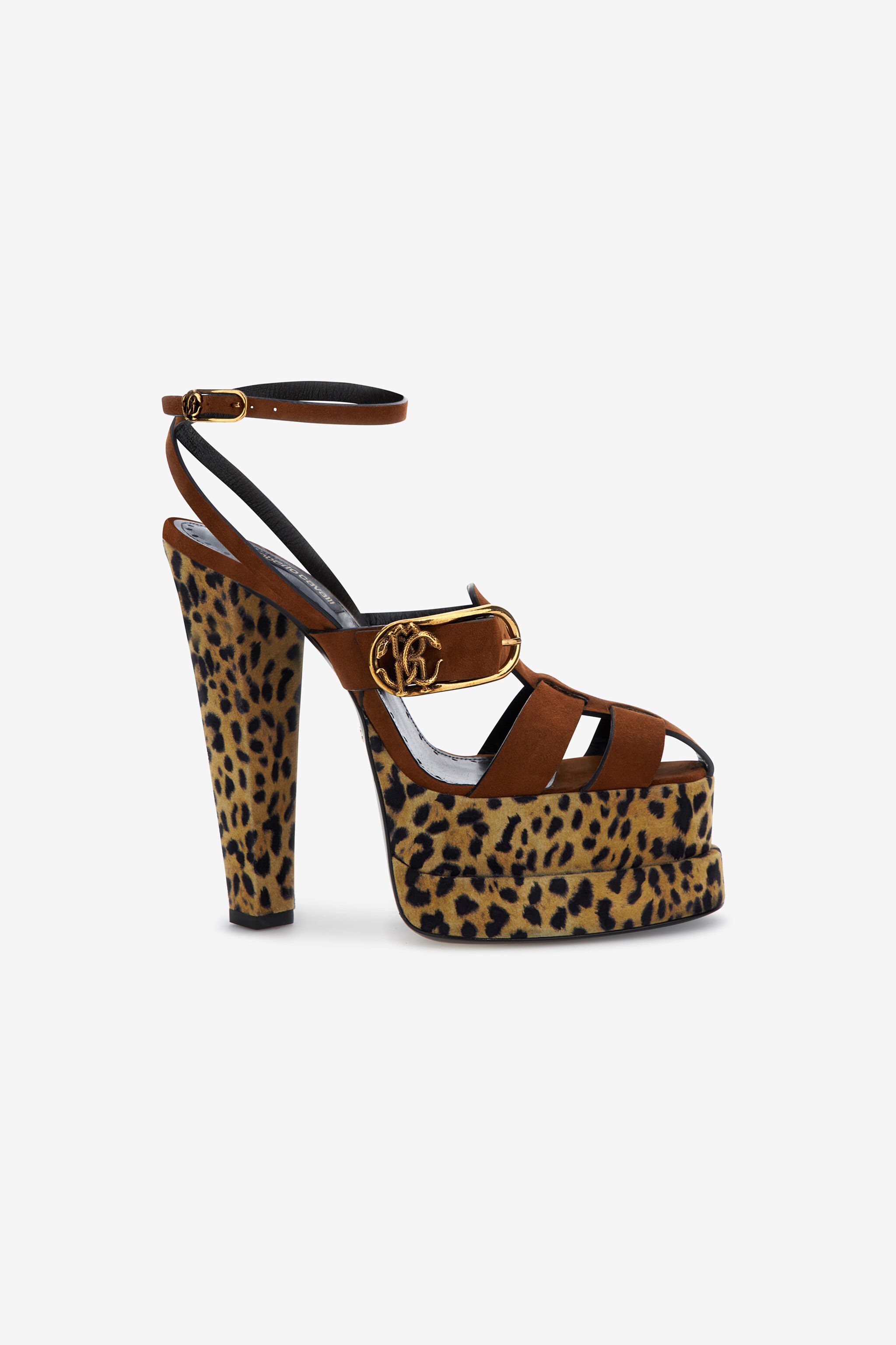 RC Platform sandals with strap Marron foncé SKS012-PZC19