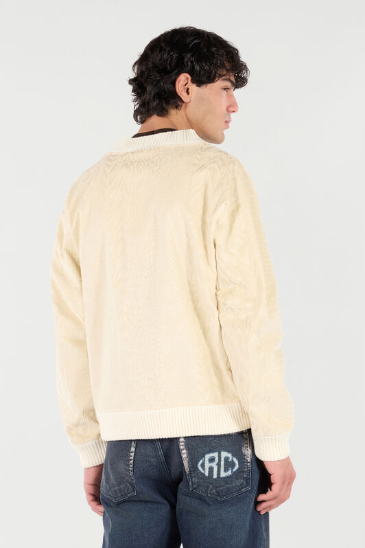 RC Sweat-Shirt Style Cardigan À Imprimé Python Marron clair URT66Y-CJ007
