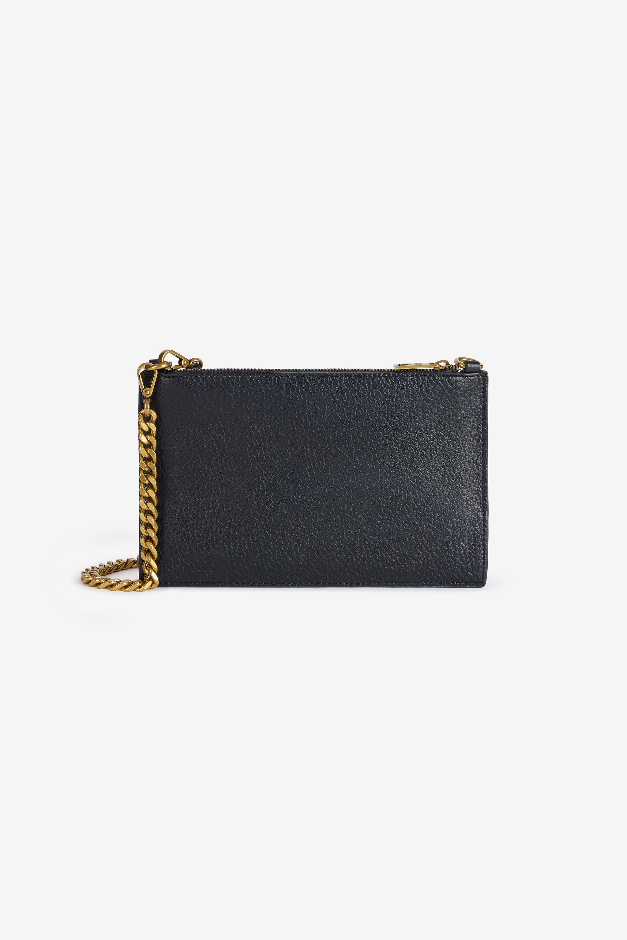 JC Hammered Clutch With Lettering Black TFB064-TF429