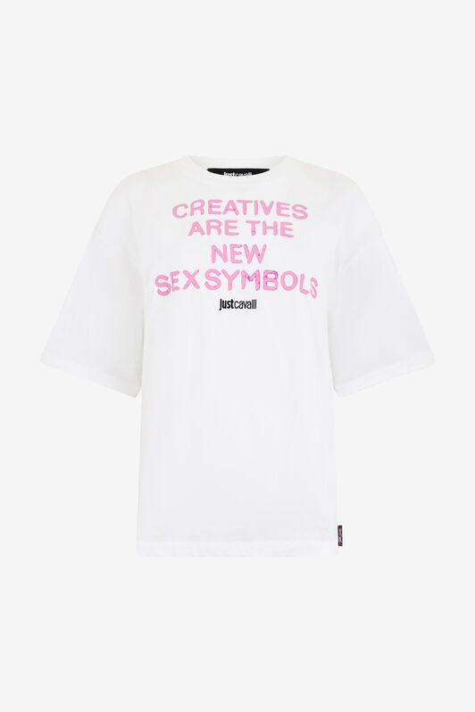 JC White T-Shirt With Logo JC White T-Shirt With Logo WHITE WFT229-WF611
