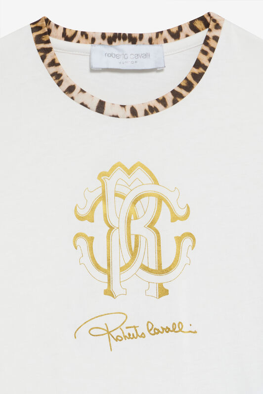 JU Milk White T-Shirt with RC Monogram MILKY WHITE VJT62H-JD001