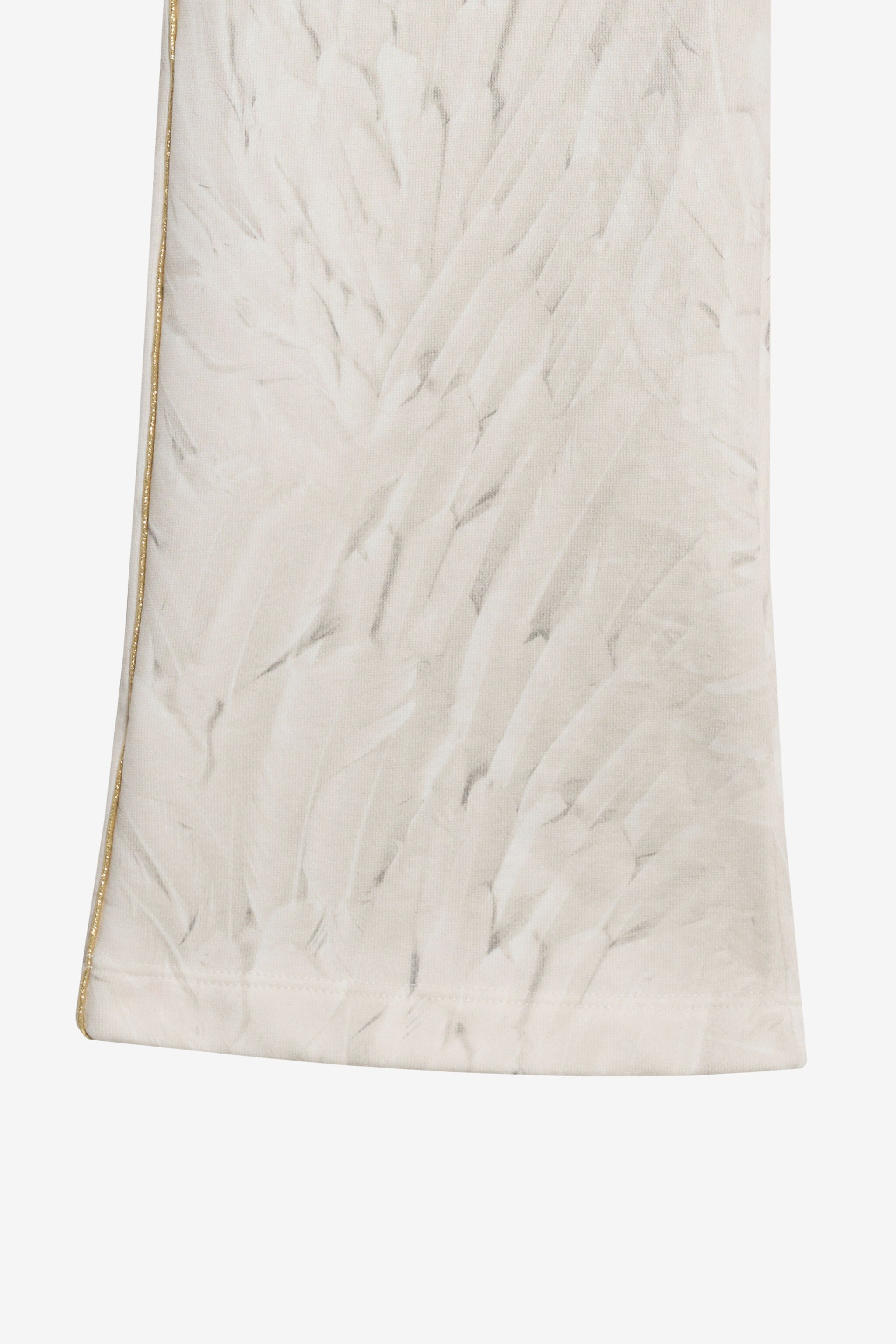 JU Allover Plumage Print Trousers IVORY TJT22R-5ON15