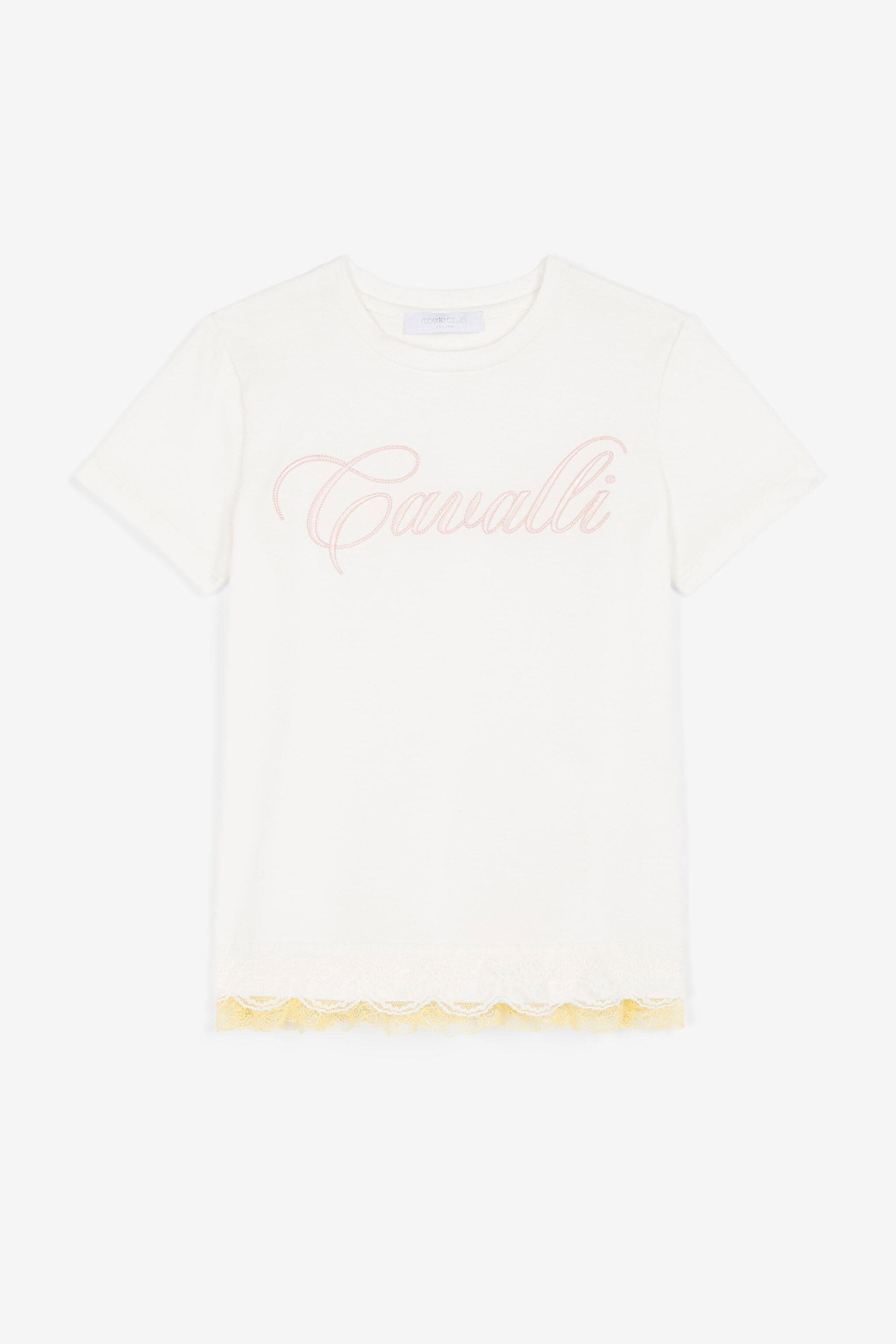 JU Lace-Trimmed T-Shirt White OJT610-ISA2J
