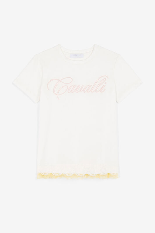JU Lace-Trimmed T-Shirt JU Lace-Trimmed T-Shirt White OJT610-ISA2J