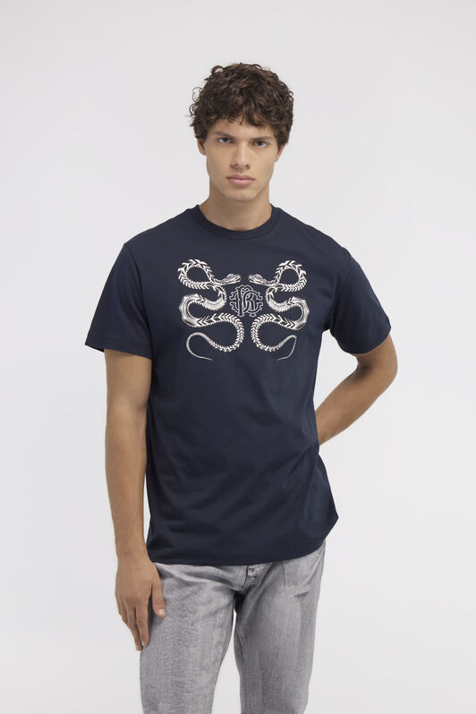 RC T-shirt con stampa Serpenti Blu scuro NOT60O-JD060