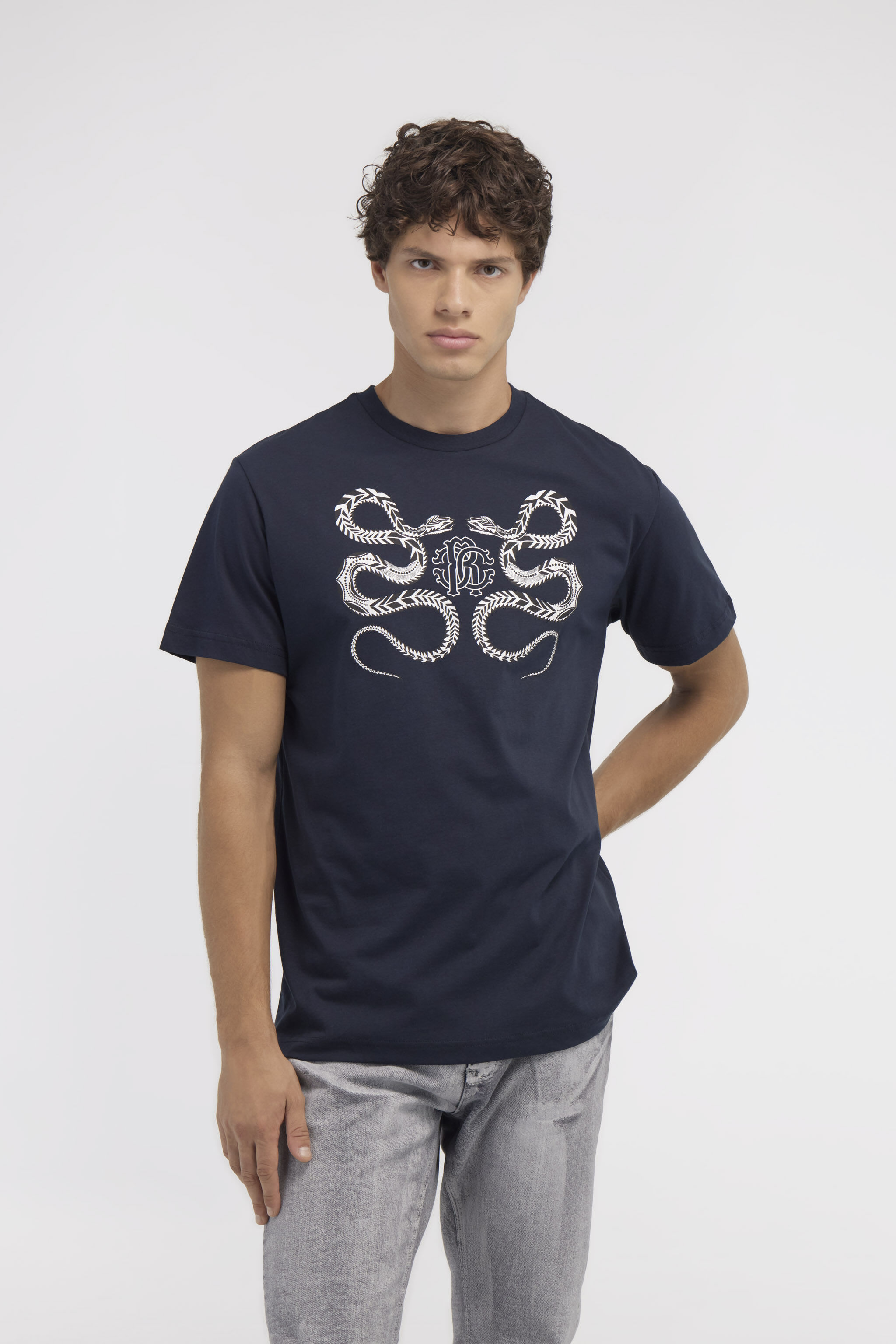 RC T-shirt con stampa Serpenti Blu scuro NOT60O-JD060
