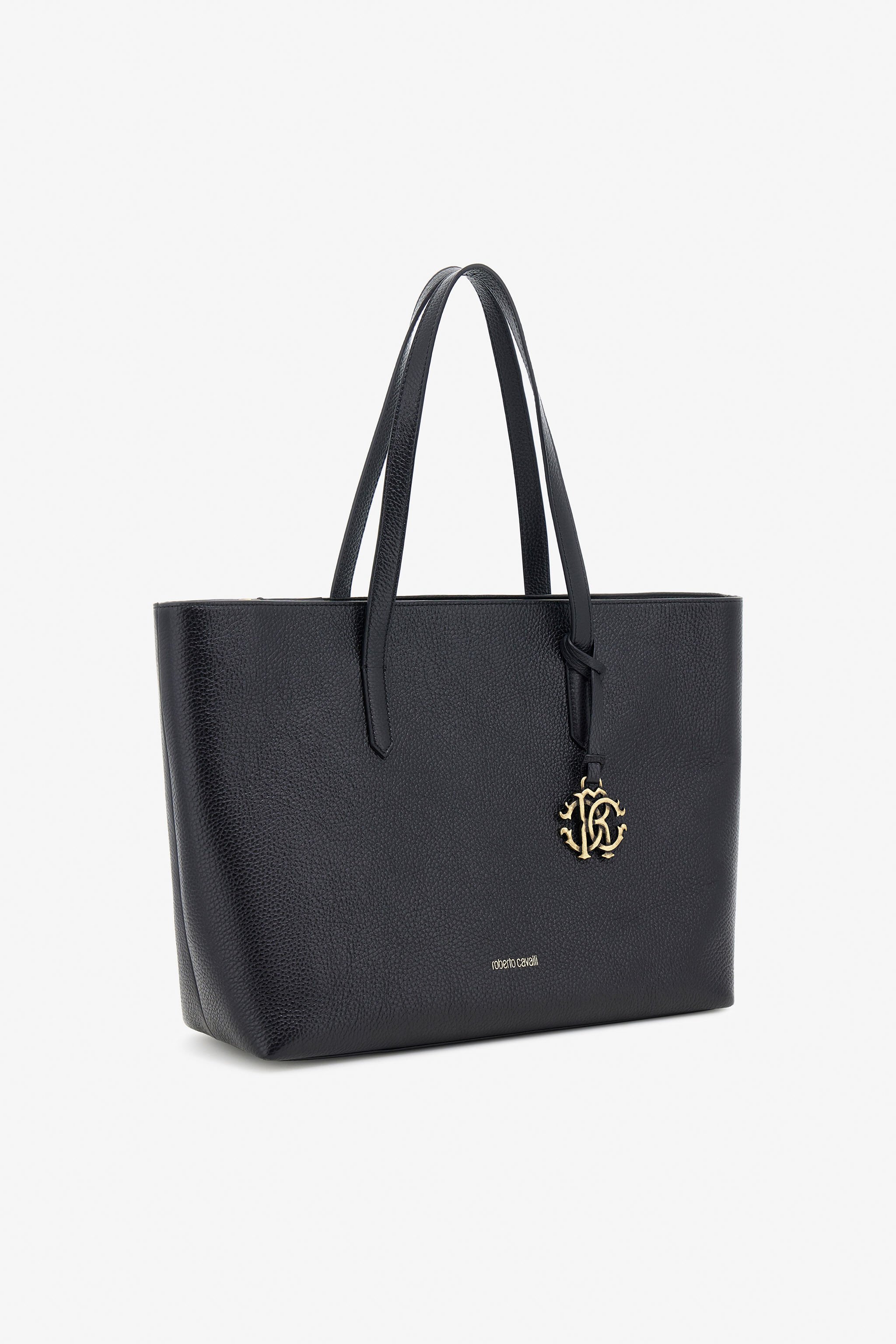 RC Leather Shopper Bag with RC Charm Black OOB00D-PZA12
