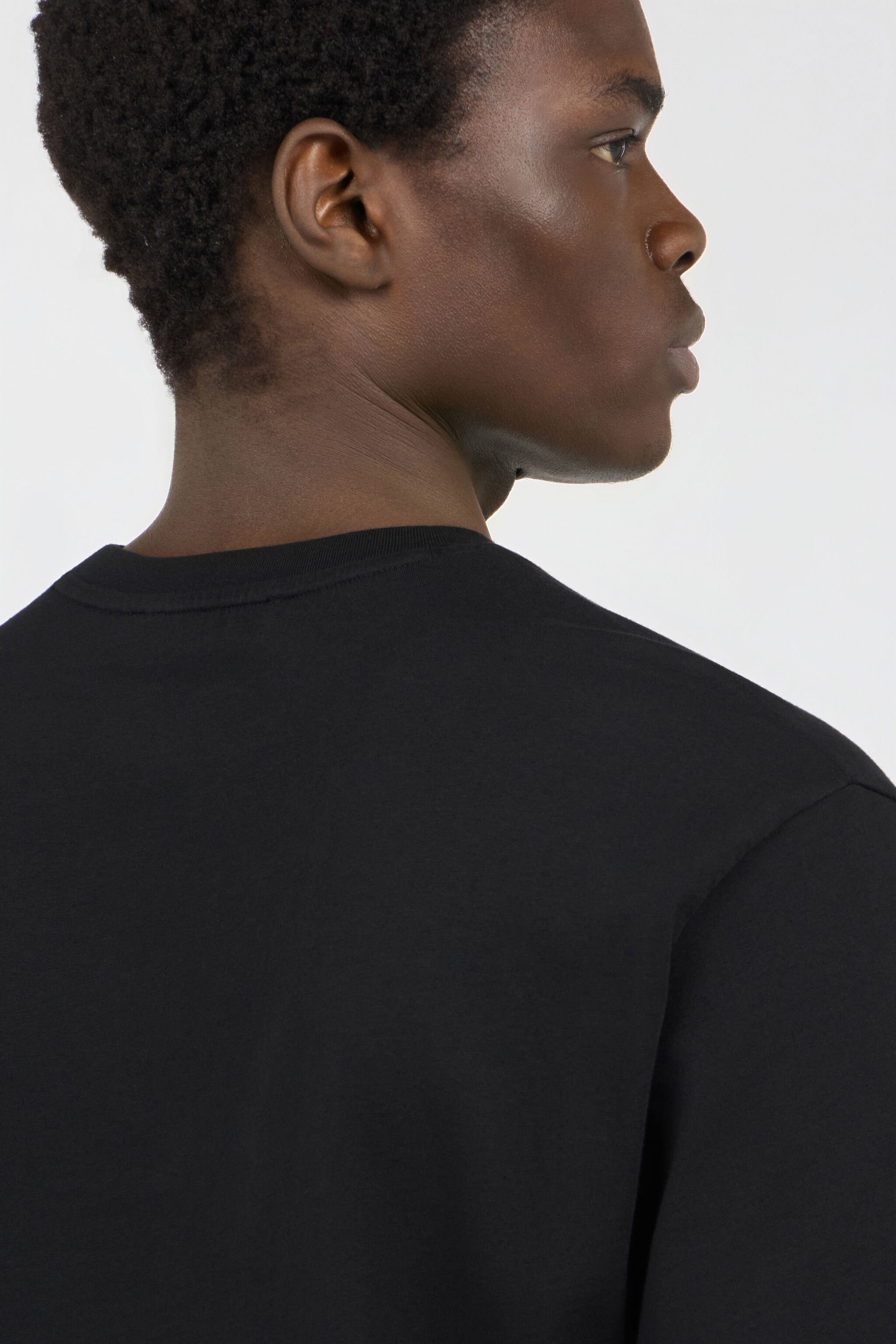 RC Black T-shirt with embroidered logo BLACK SOT60D-JD001