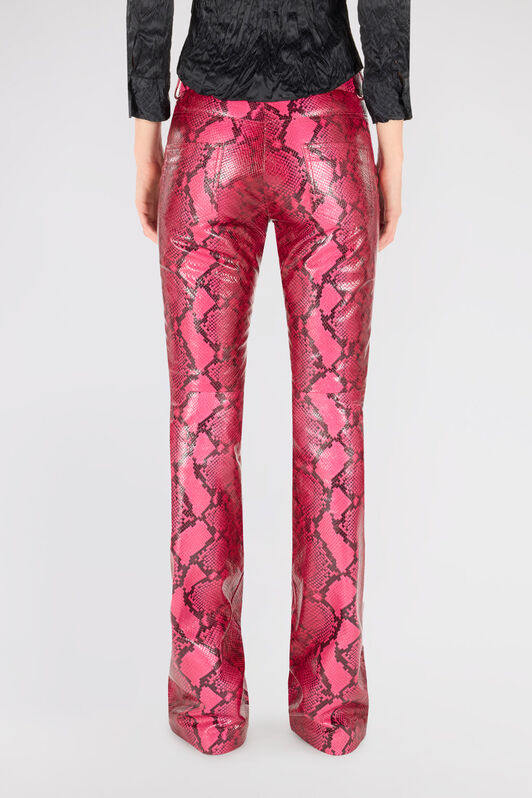 RC Shiny Python-Print Pants Fuchsia UKP204-PN053