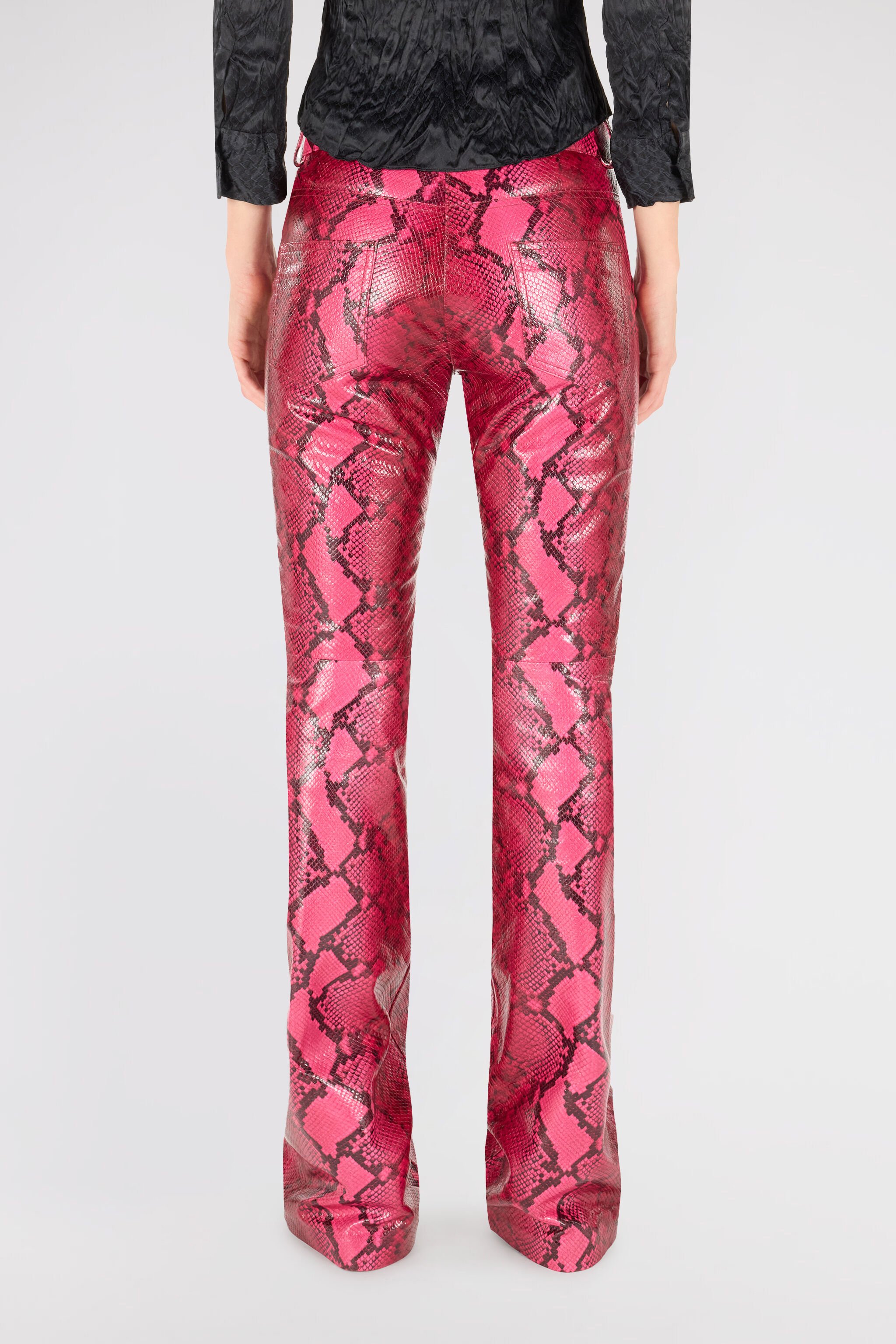 RC Shiny Python-Print Pants Fuchsia UKP204-PN053
