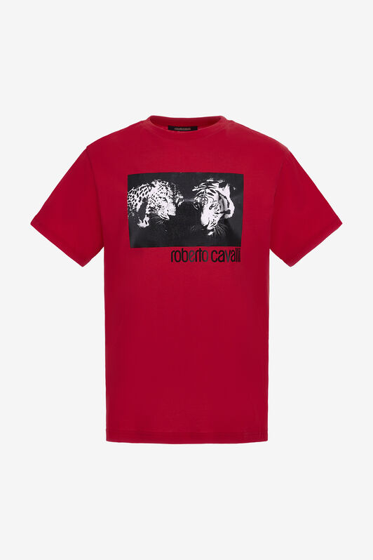 RC T-shirt with Jaguar logo and print Red NOT60C-JD060