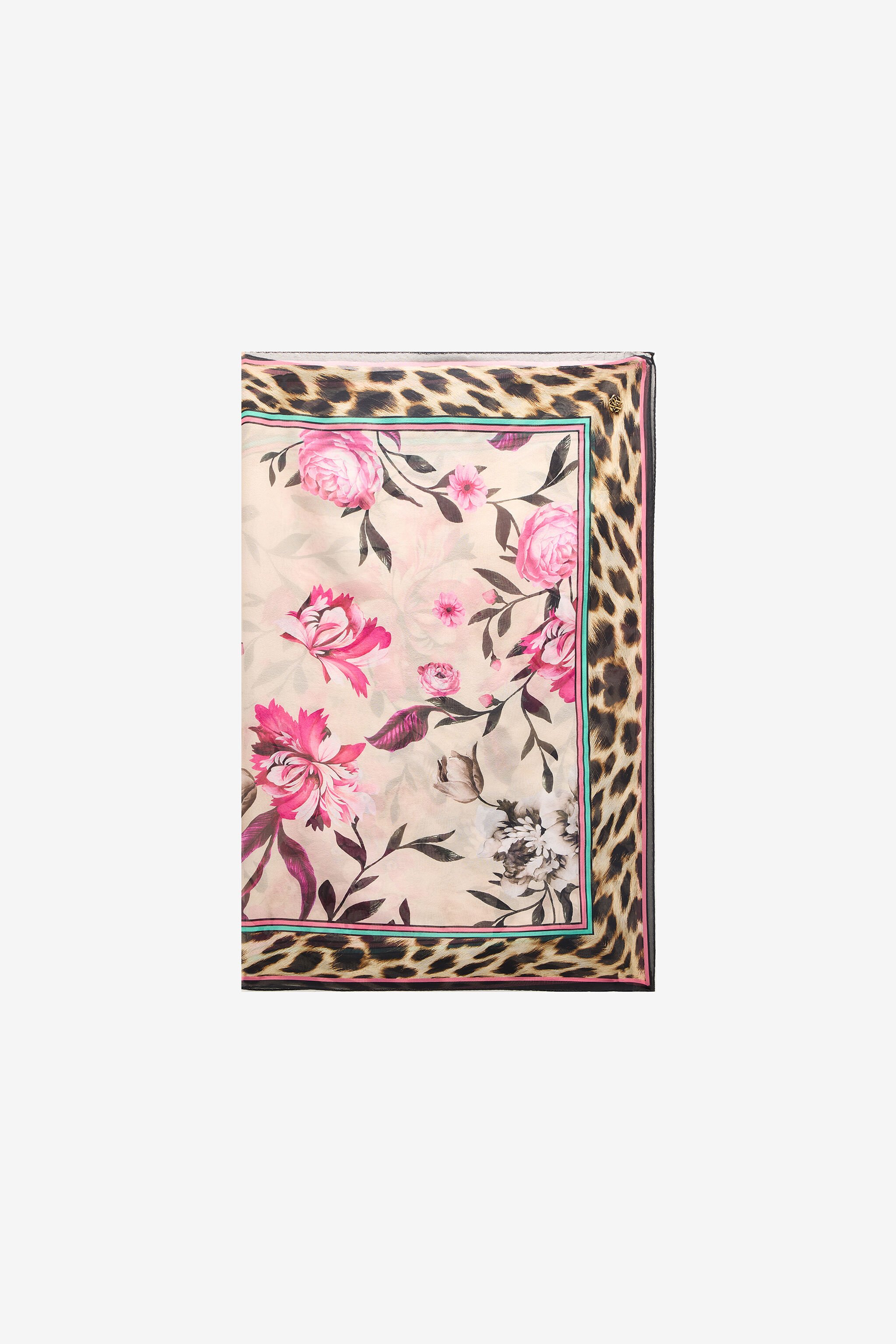 RC Fular Con Estampado De Flores Y Jaguar Skin MULTICOLOR POI00D-5IP90