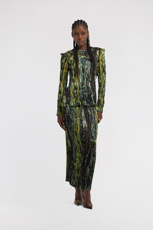 RC Marble Print Top Dark green TWT600-7NN20