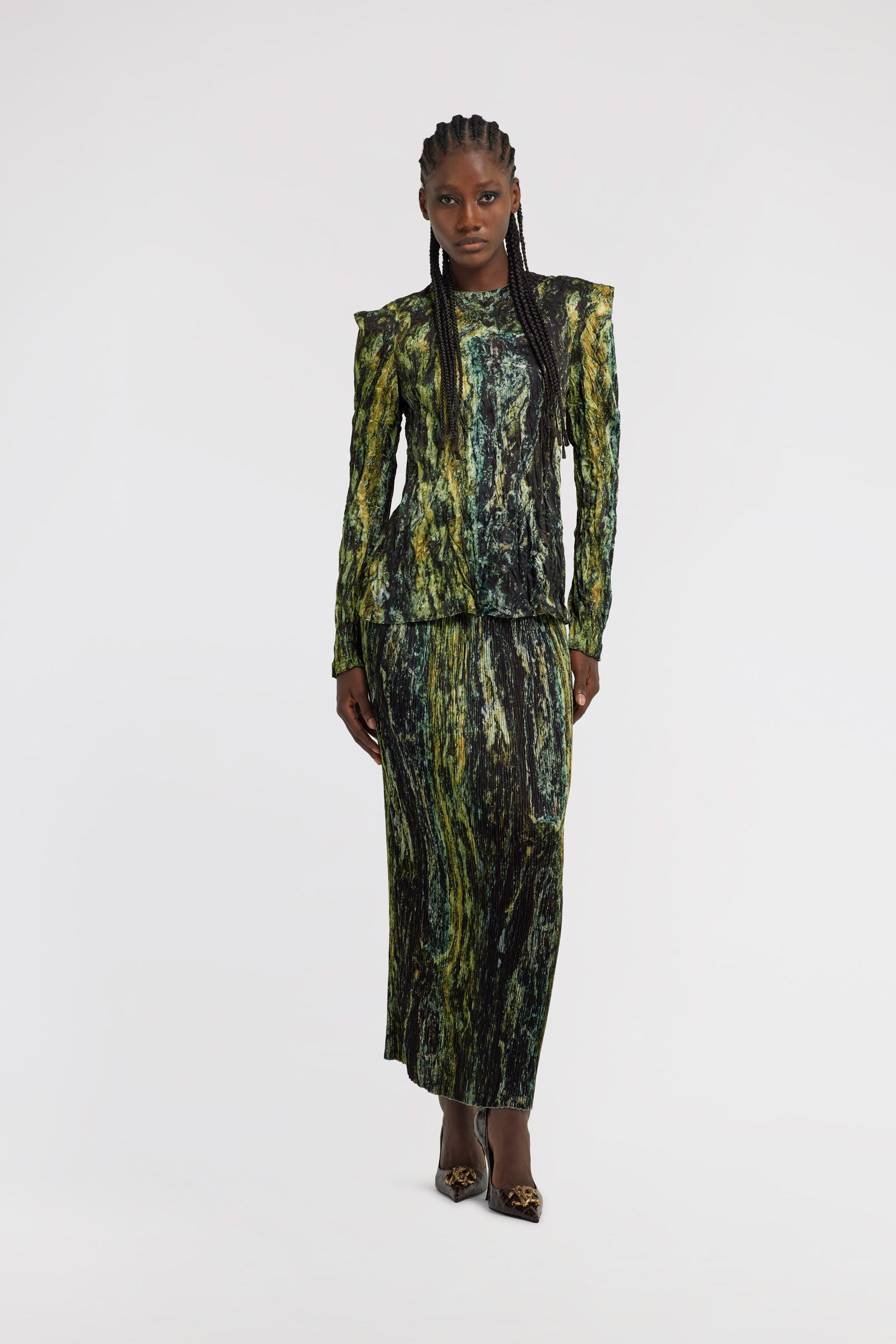 RC Marble Print Top Dark green TWT600-7NN20