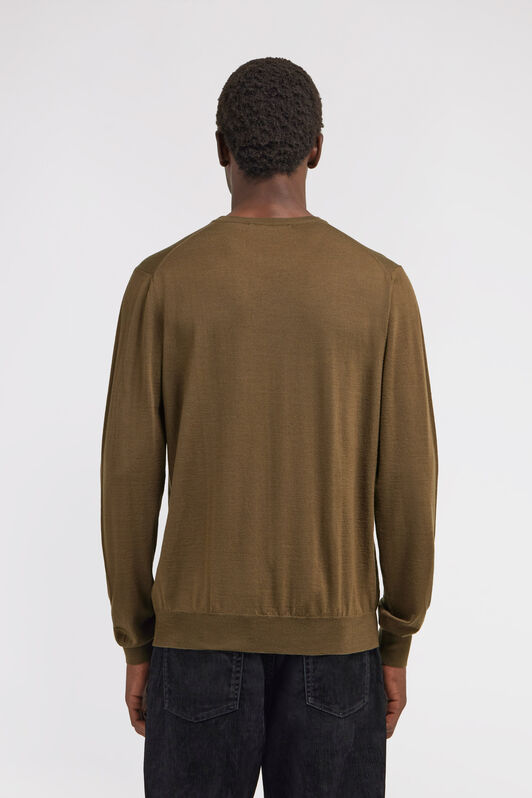 RC Crew Neck Logo Sweater Brown SRM620-MA006