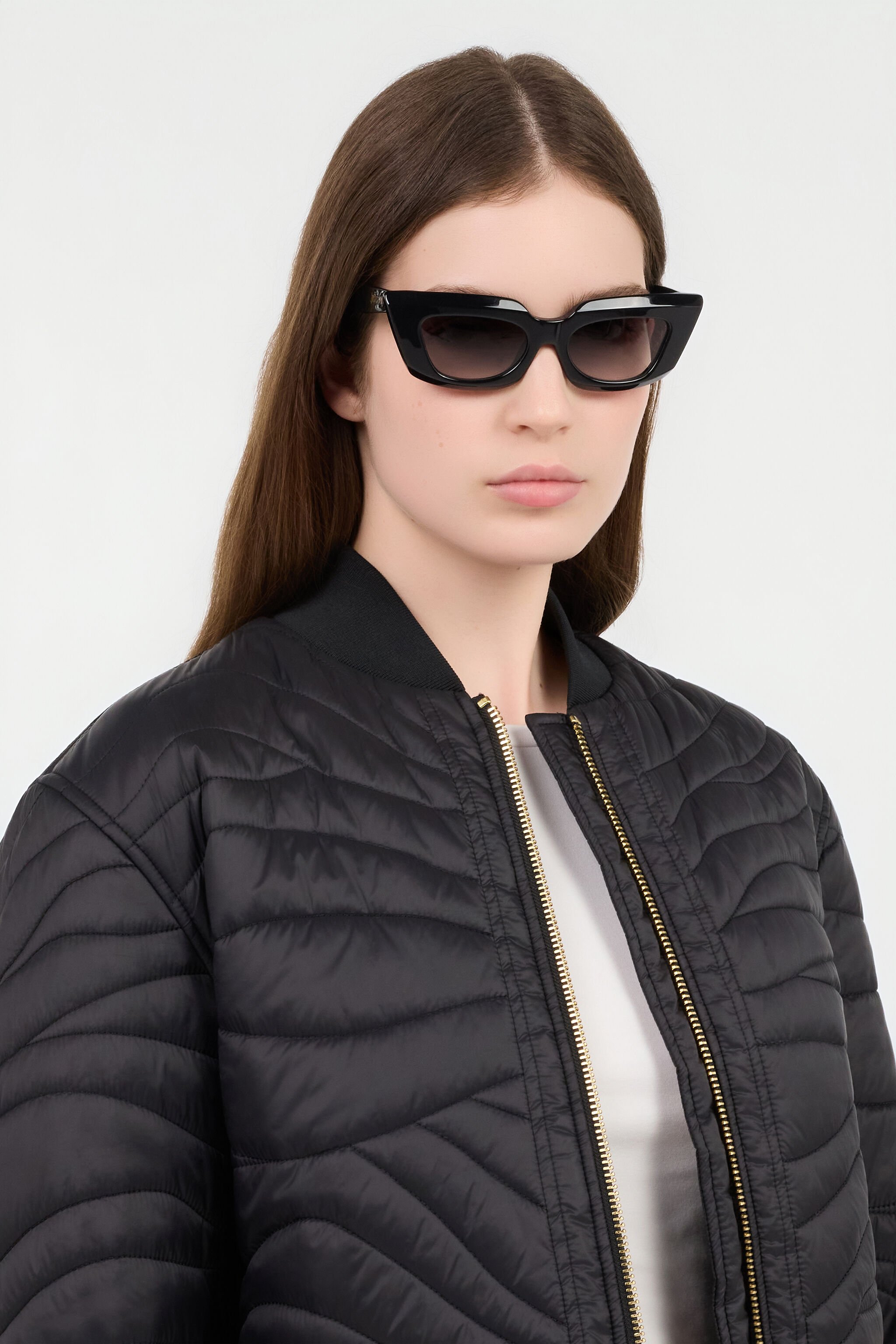 JC Gafas de sol con frente llamativo SHINY BLACK VALD31-ID273