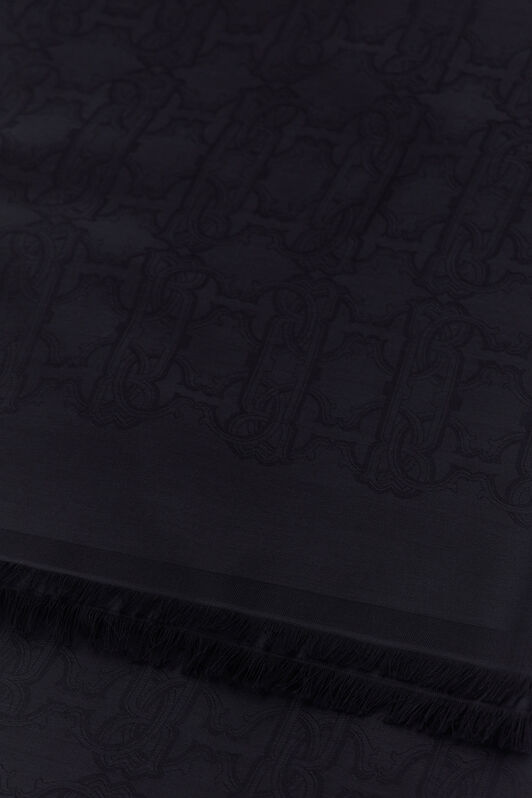 RC Roberto Cavalli Stole with RC MONOGRAM print Negro SYI00C-1HL61