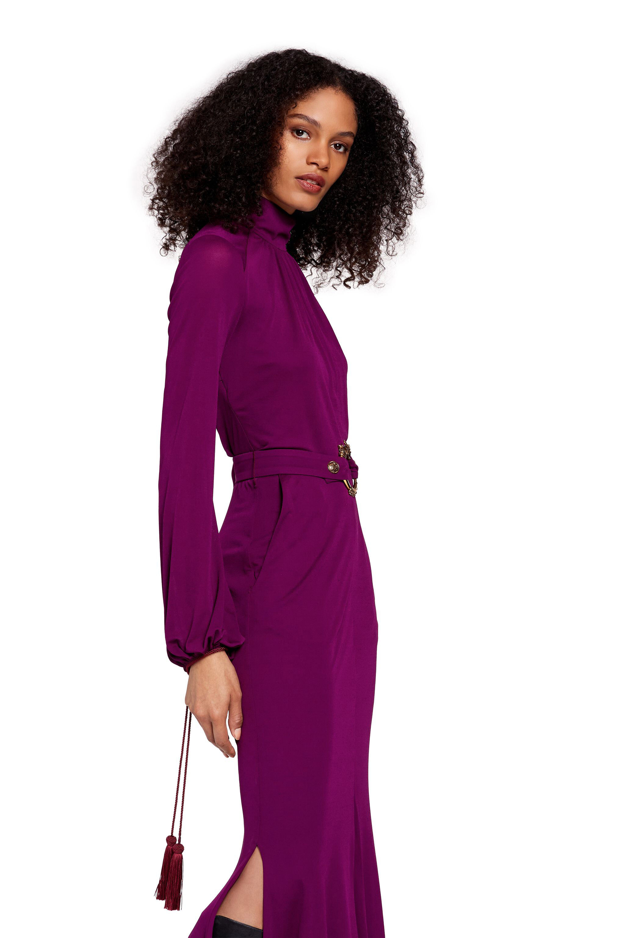 RC Belted midi dress CYCLAMEN LQT127-JJ035
