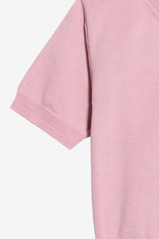 JU Pink Cotton T-Shirt With Embroidered Logo PINK WJM60C-MG001