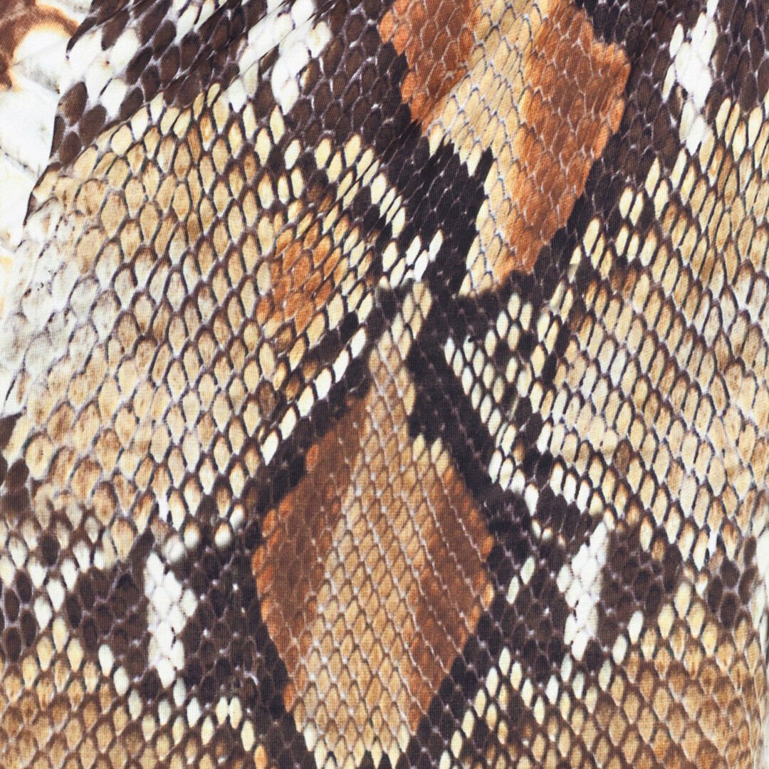 RC Python print midi dress Brown UWT137-LNN93