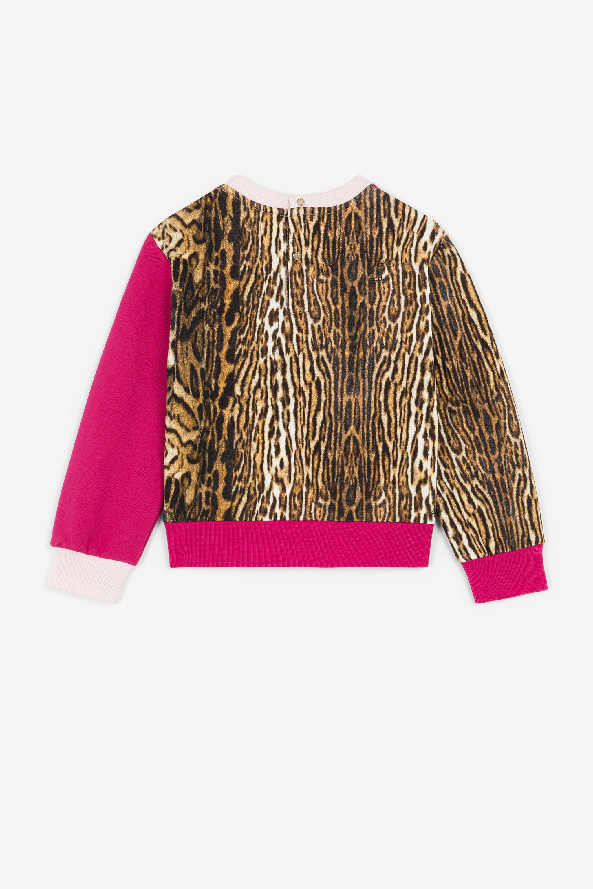 JU Ocelot And Logo-Print Sweatshirt Fucsia PJT904-5OE27