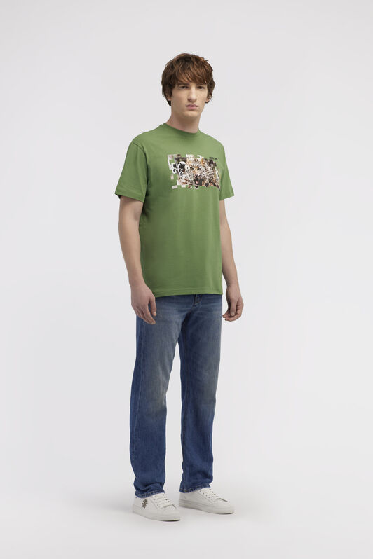 RC T-shirt with Jaguar logo and print Green NOT60K-JD060