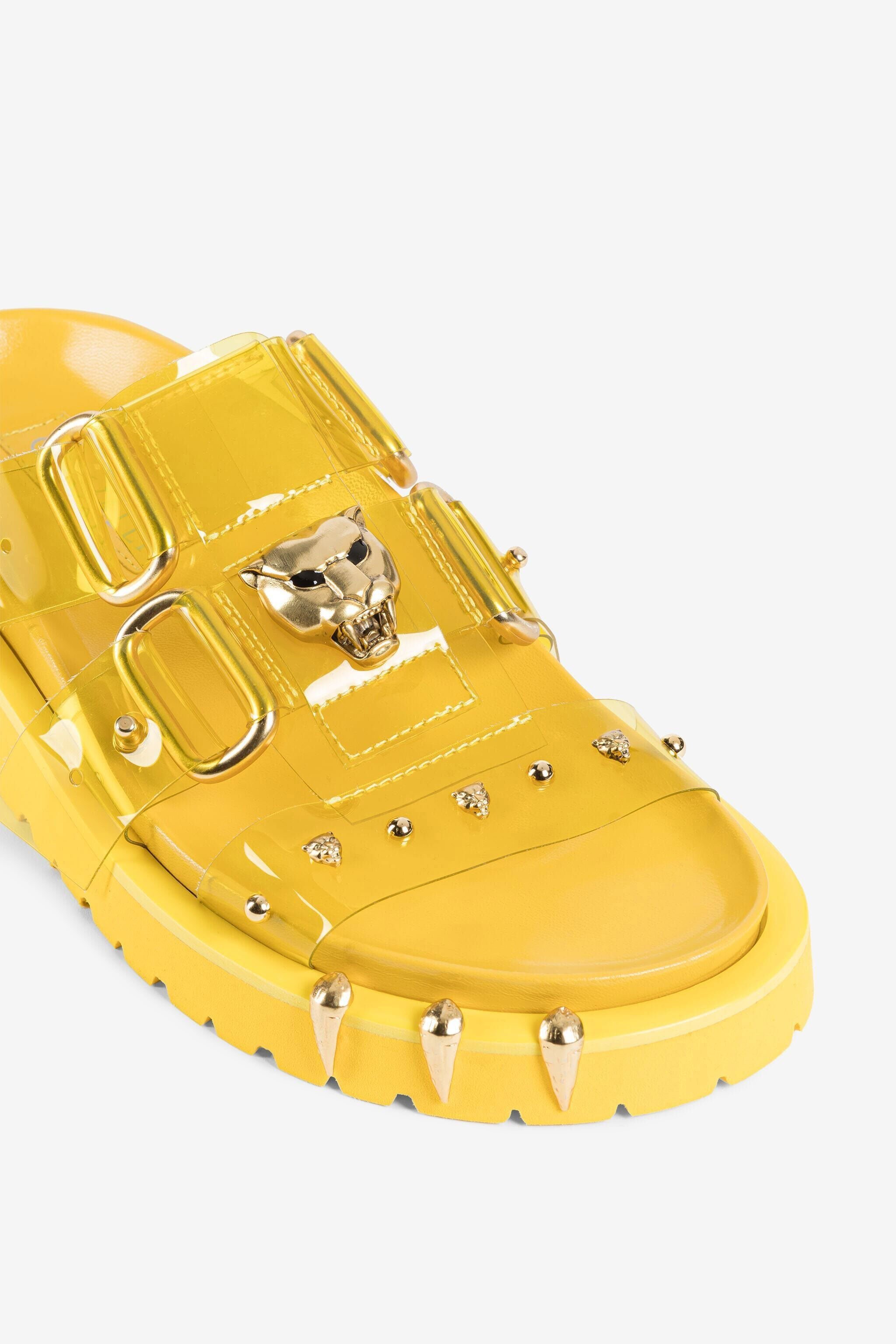 RC Panther Head PVC Sandals Yellow OWS008-PVC01